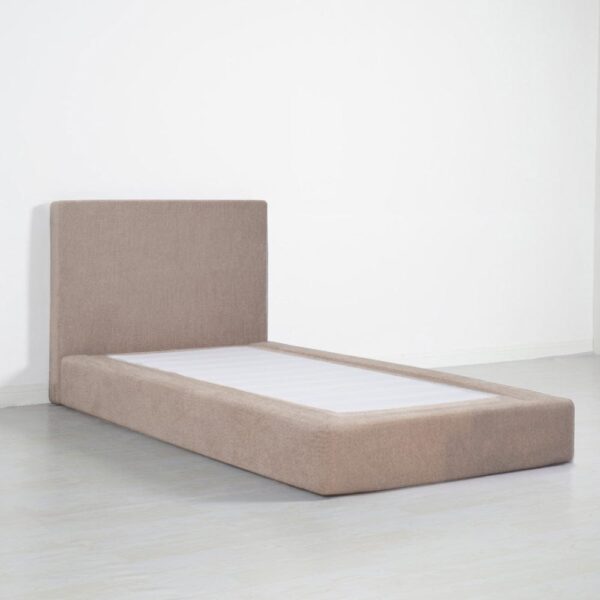 nolym Soft Bouclé Upholstered Bed Frame with Headboard – King, Double & Single Sizes - Image 4