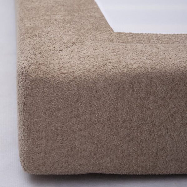 nolym Soft Bouclé Upholstered Bed Frame with Headboard – King, Double & Single Sizes - Image 5