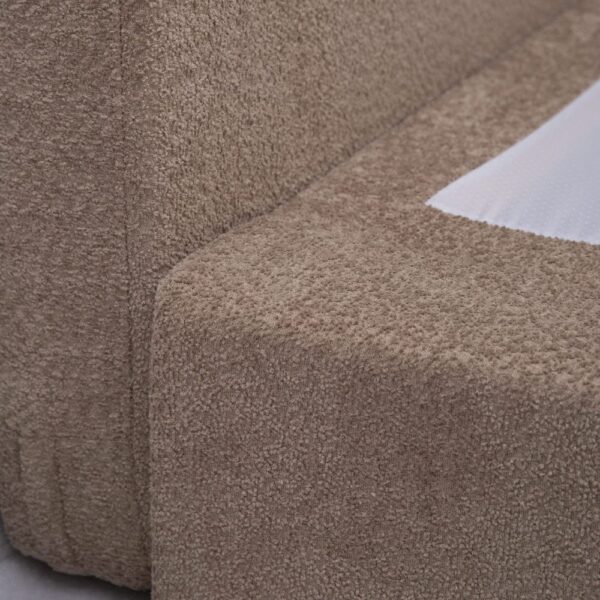 nolym Soft Bouclé Upholstered Bed Frame with Headboard – King, Double & Single Sizes - Image 7