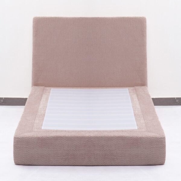 nolym Soft Bouclé Upholstered Bed Frame with Headboard – King, Double & Single Sizes - Image 18