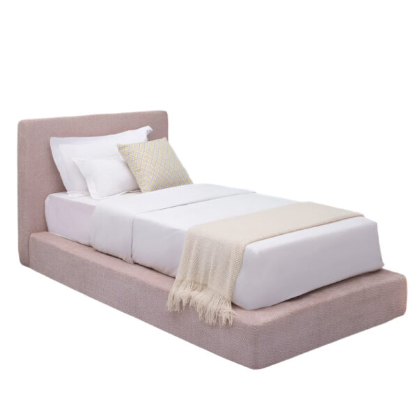 nolym Soft Bouclé Upholstered Bed Frame with Headboard – King, Double & Single Sizes - Image 17