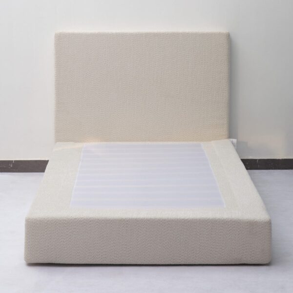 nolym Soft Bouclé Upholstered Bed Frame with Headboard – King, Double & Single Sizes - Image 11