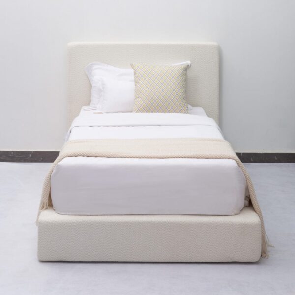 nolym Soft Bouclé Upholstered Bed Frame with Headboard – King, Double & Single Sizes - Image 10