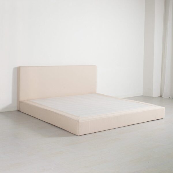nolym Marshmuff Linen Upholstered Bed Frame with Headboard – King & Double Sizes - Image 4