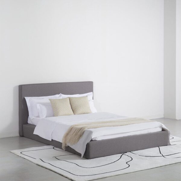 nolym Marshmuff Linen Upholstered Bed Frame with Headboard – King & Double Sizes - Image 7