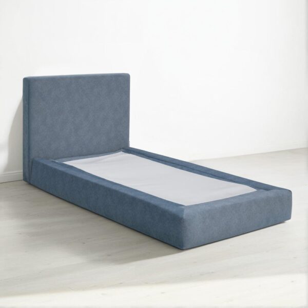 nolym Microfiber Upholstered Bed Frame with Headboard – Single Size - Image 3