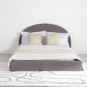 nolym Marshmuff Linen Bed Frame with Curved Headboard – King & Double Sizes