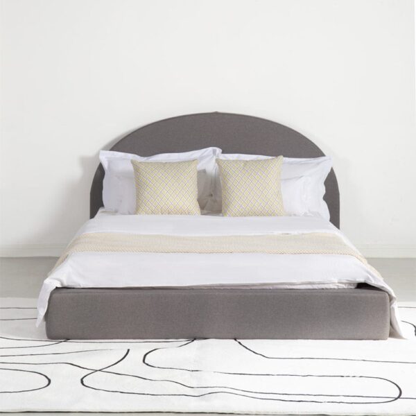nolym Marshmuff Linen Bed Frame with Curved Headboard – King & Double Sizes