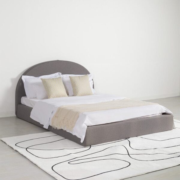 nolym Marshmuff Linen Bed Frame with Curved Headboard – King & Double Sizes - Image 2