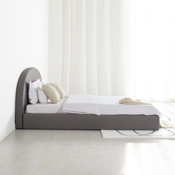nolym Marshmuff Linen Bed Frame with Curved Headboard – King & Double Sizes - Image 9