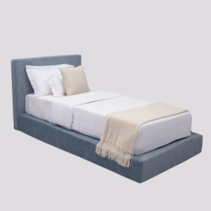 nolym Microfiber Upholstered Bed Frame with Headboard – Single Size