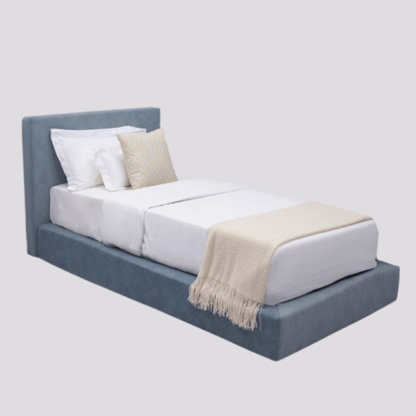 nolym Microfiber Upholstered Bed Frame with Headboard – Single Size