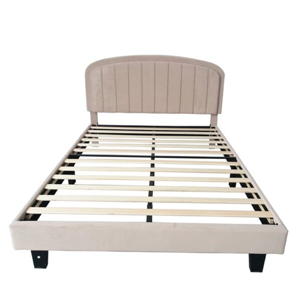 nolym Plush Upholstered Bed Frame with Headboard – Single & Double Sizes - Image 9