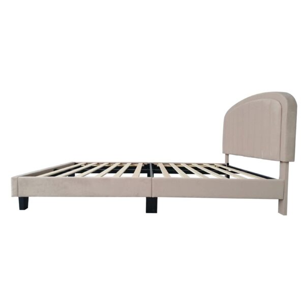 nolym Plush Upholstered Bed Frame with Headboard – Single & Double Sizes - Image 12