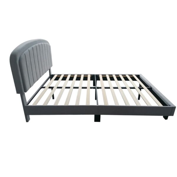 nolym Plush Upholstered Bed Frame with Headboard – Single & Double Sizes - Image 24