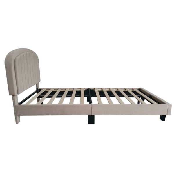 nolym Plush Upholstered Bed Frame with Headboard – Single & Double Sizes - Image 32