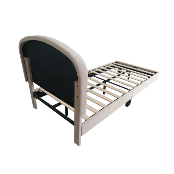 nolym Plush Upholstered Bed Frame with Headboard – Single & Double Sizes - Image 35