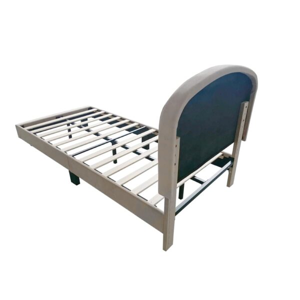 nolym Plush Upholstered Bed Frame with Headboard – Single & Double Sizes - Image 34