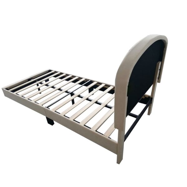 nolym Plush Upholstered Bed Frame with Headboard – Single & Double Sizes - Image 5