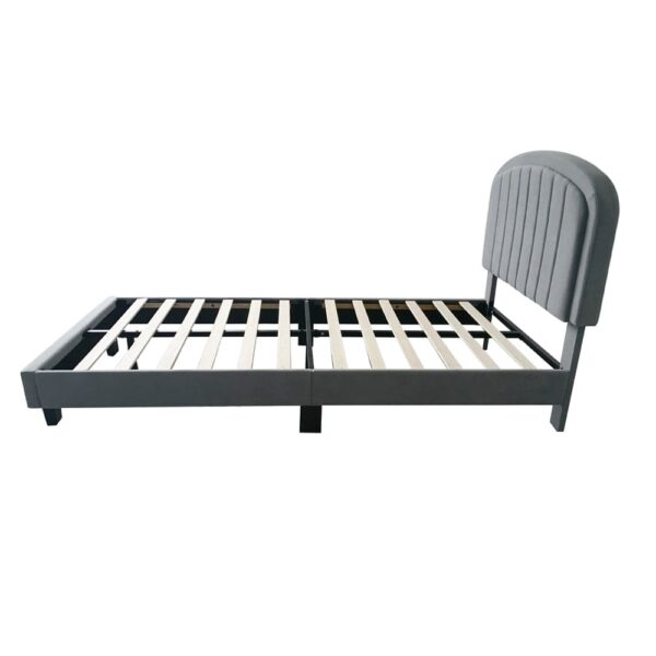 nolym Plush Upholstered Bed Frame with Headboard – Single & Double Sizes - Image 20
