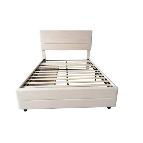 Cibor Wooden Bed Frame with 2 Drawers Single Bed or Double Bed - Image 3