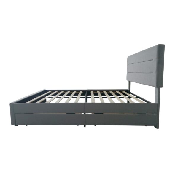 Cibor Wooden Bed Frame with 2 Drawers Single Bed or Double Bed - Image 13