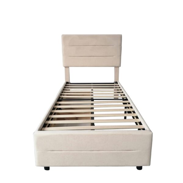 Cibor Wooden Bed Frame with 2 Drawers Single Bed or Double Bed - Image 6