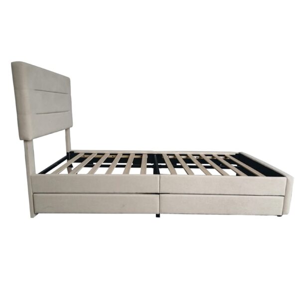 Cibor Wooden Bed Frame with 2 Drawers Single Bed or Double Bed - Image 7