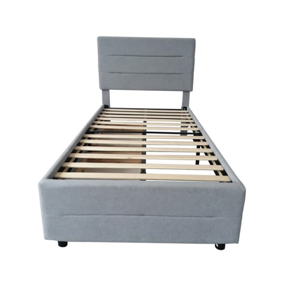 Cibor Wooden Bed Frame with 2 Drawers Single Bed or Double Bed - Image 14