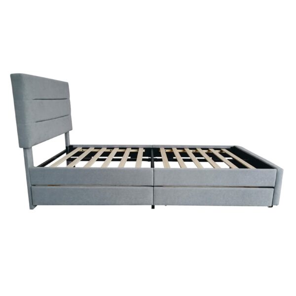 Cibor Wooden Bed Frame with 2 Drawers Single Bed or Double Bed - Image 15