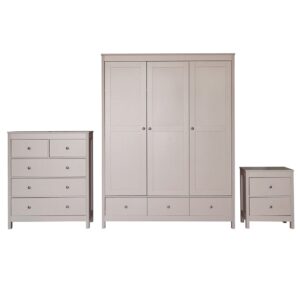 nolym Neo 3-Piece Bedroom Set – Wardrobe, Chest & Bedside Table