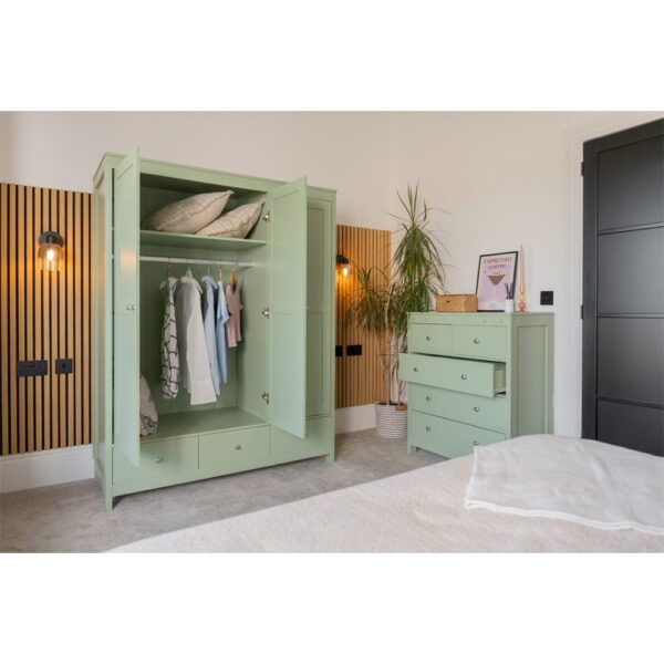 nolym 4-Piece Bedroom Set – Wardrobe, Chest & Bedside Tables - Image 3